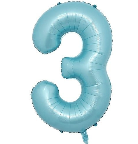 Folyo Balon Mavi 3 34 İnç 76 Cm